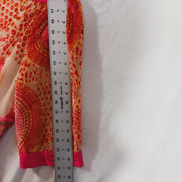 Casual Living, Dress, X, Sheer Burnt Velvet layered over Nude Lining, Pink Trim - Picture 12 of 15